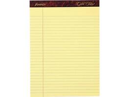 Ampad - Gold Fibre Notepad, 8.5" x 11.75", Wide Ruled, 50 Sheets/Pad, 12 Pads/Pack - Canary