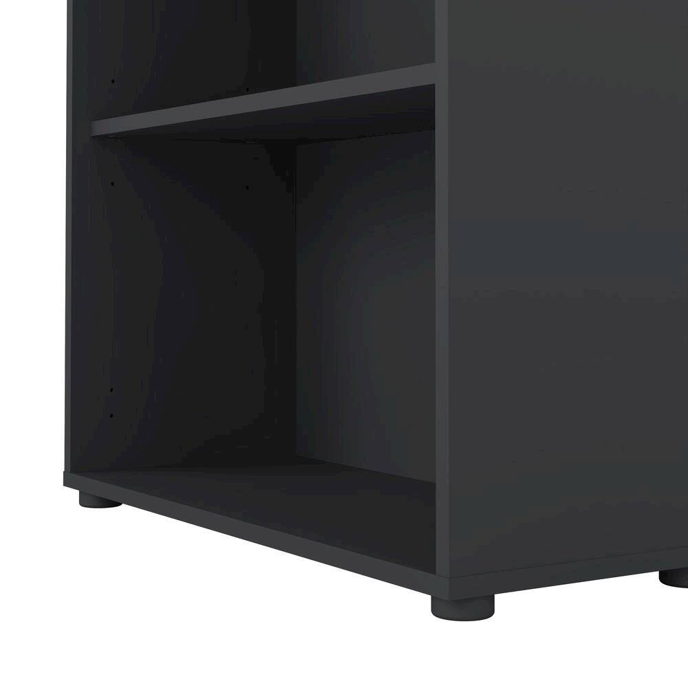 Alt View 2. FurniFact - Modern 3-Shelf Bookcase with Adjustable Storage for Home Office - Gray.