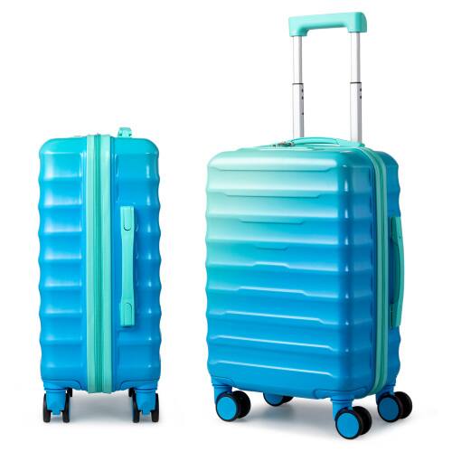 Alt View 1. Winado - 20" Carry-on Airline Approved Small Luggage Hardshell PC+ABS Gradient Color Suitcase with TSA Lock for Travel Business - Gradient Blue.
