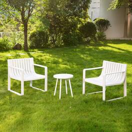 Werph - 3 Pieces Patio Furniture Set - White