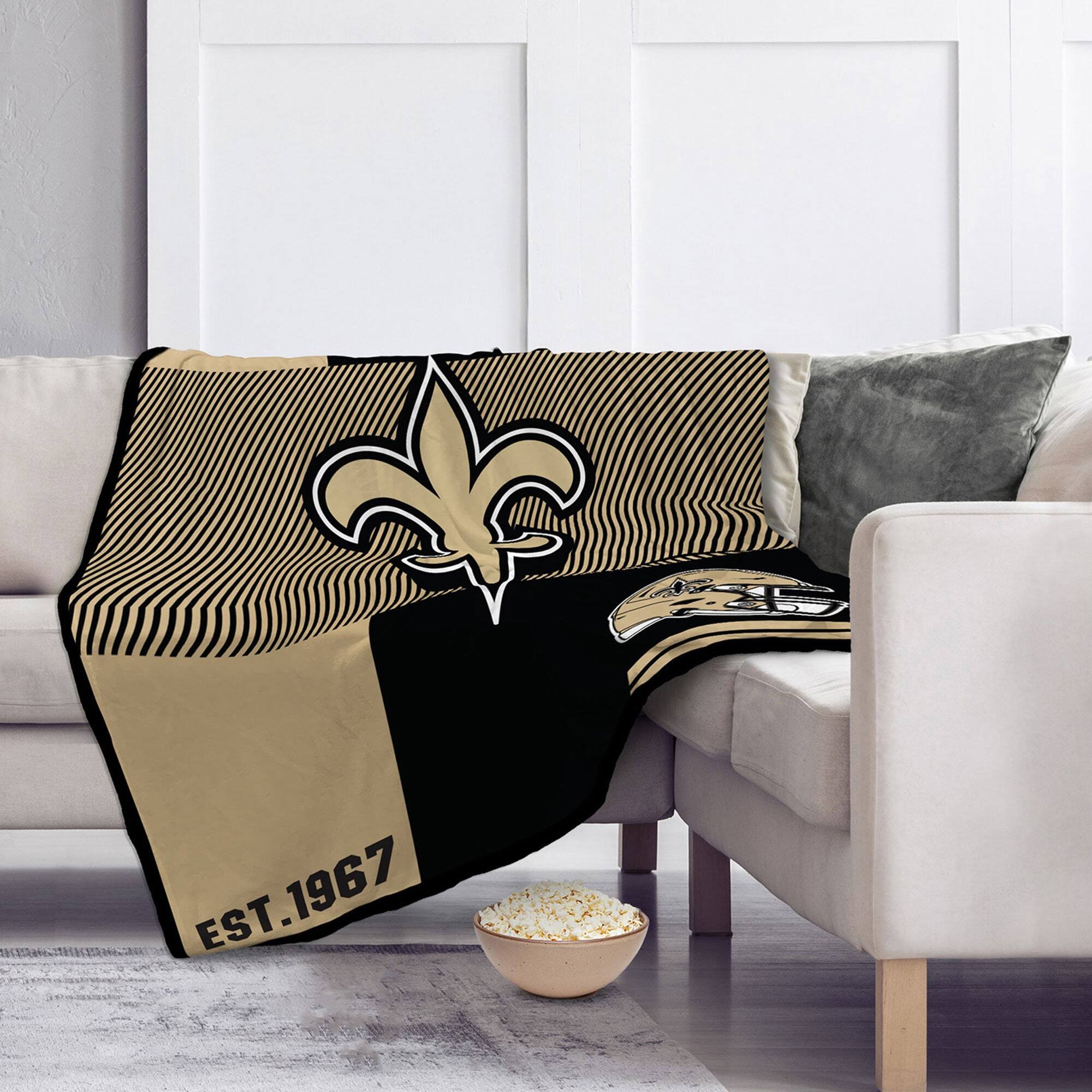 Alt View 3. Pegasus - New Orleans Saints 60" x 80" Sherpa Throw Blanket - Multicolor.