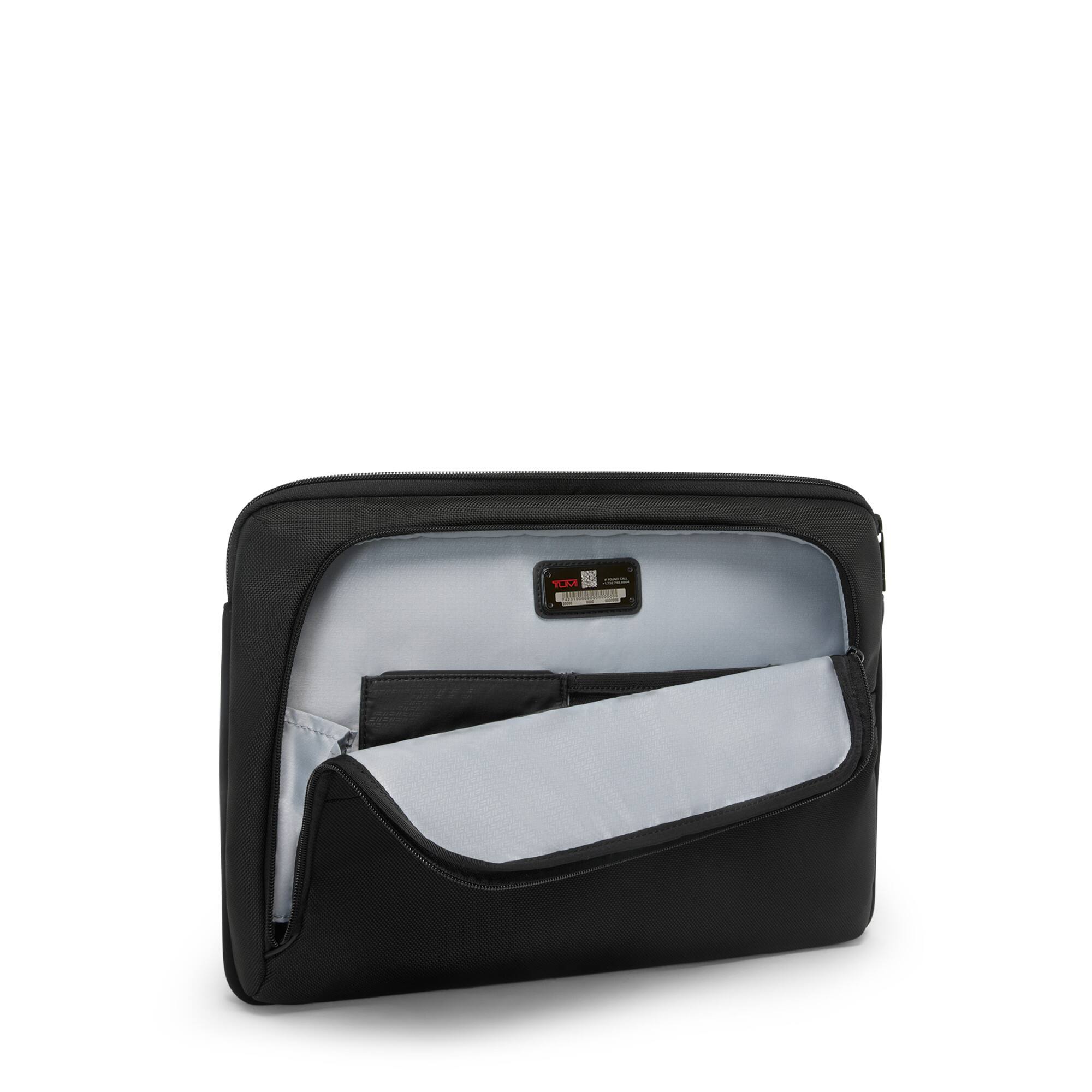 Angle. TUMI - Alpha Large 15" Laptop Cover - Black.