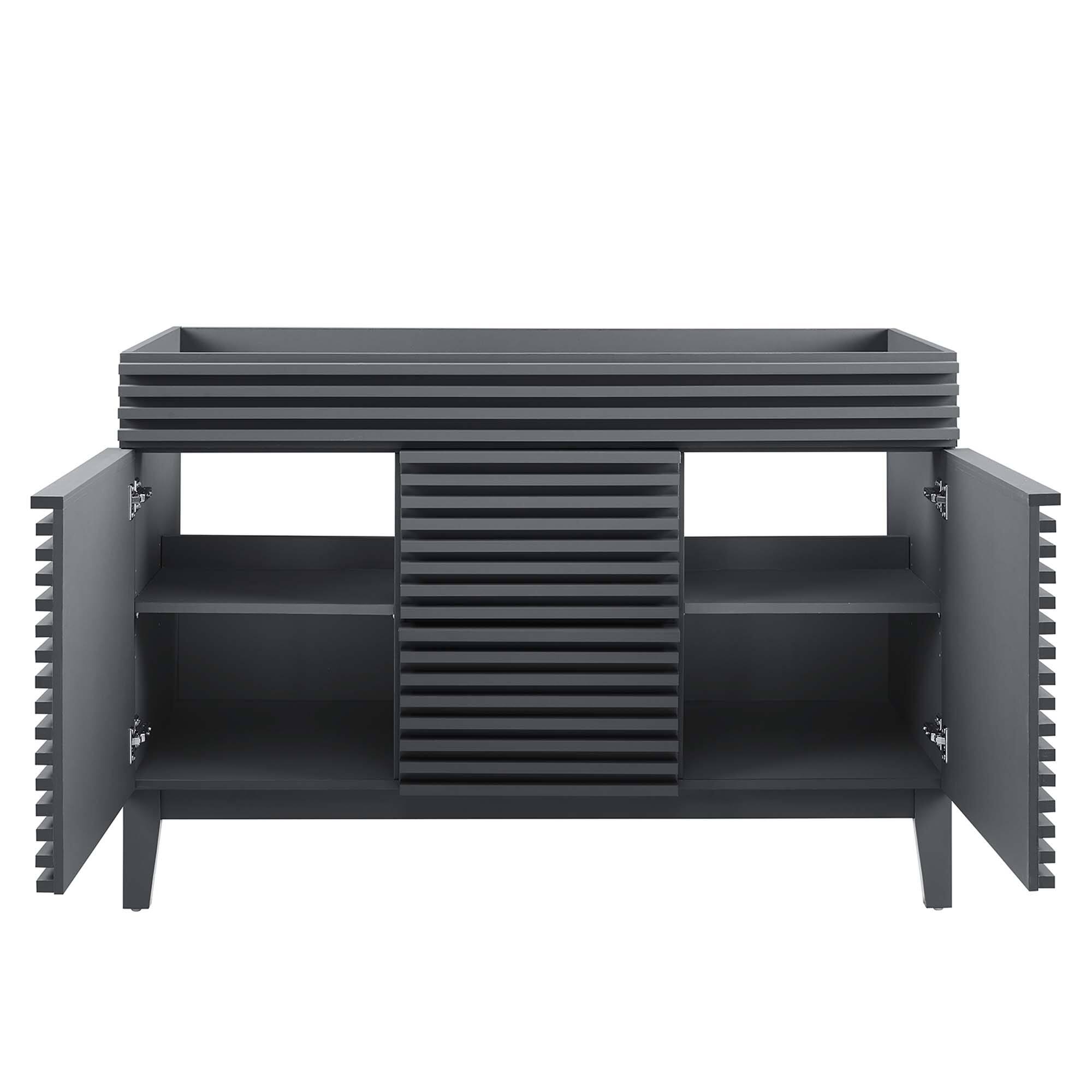 Alt View 5. Modway - Render 48" Bathroom Cabinet Basin Not Included by Modway - Gray.