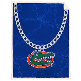 Pegasus - Florida Gators 60'' x 80'' Fan Chain Flannel Sherpa Blanket - Multicolor