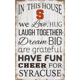 Fan Creations - Syracuse Orange 11'' x 19'' Team In This House Sign - Multicolor