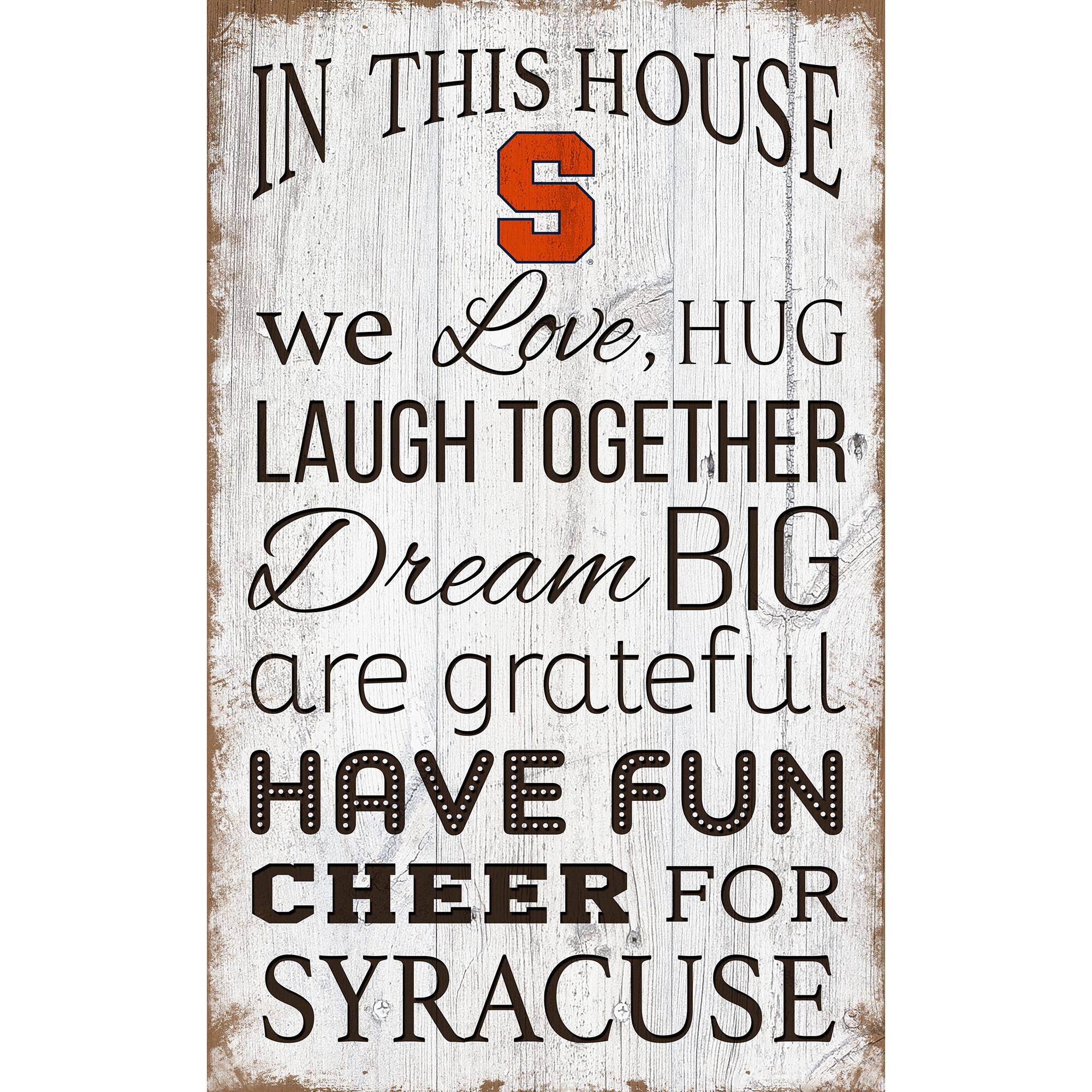 Syracuse Orange 11'' x 19'' Team In This House Sign