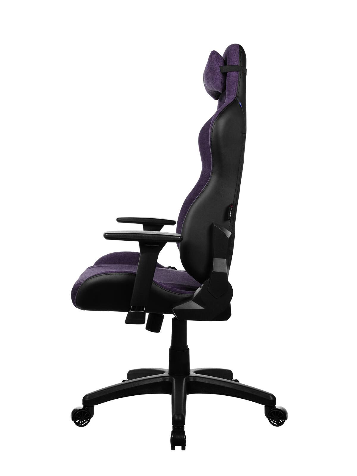 Left. Arozzi - Avanti Soft Fabric Chair - Pure Purple.