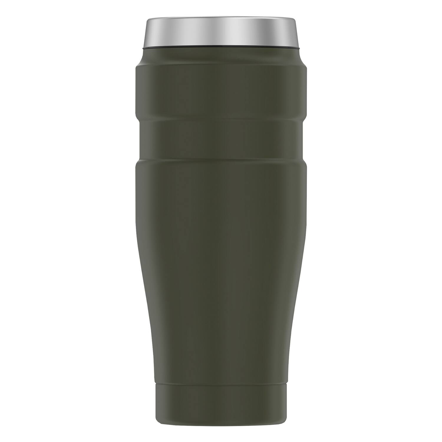 Angle. Thermos - 16-Ounce Stainless King Vacuum-Insulated Stainless Steel Travel Tumbler - Pine Green.