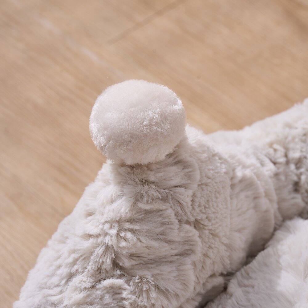 Alt View 2. PetPals - White Crown Cat Bed with Removable, Washable Bed - White.