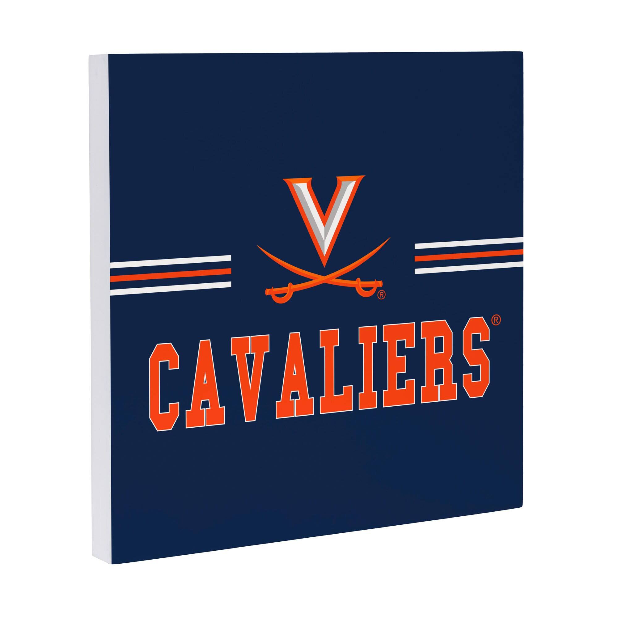 Alt View 1. Evergreen Enterprises - Virginia Cavaliers 12" x 12" Wood Wall Sign - Multicolor.