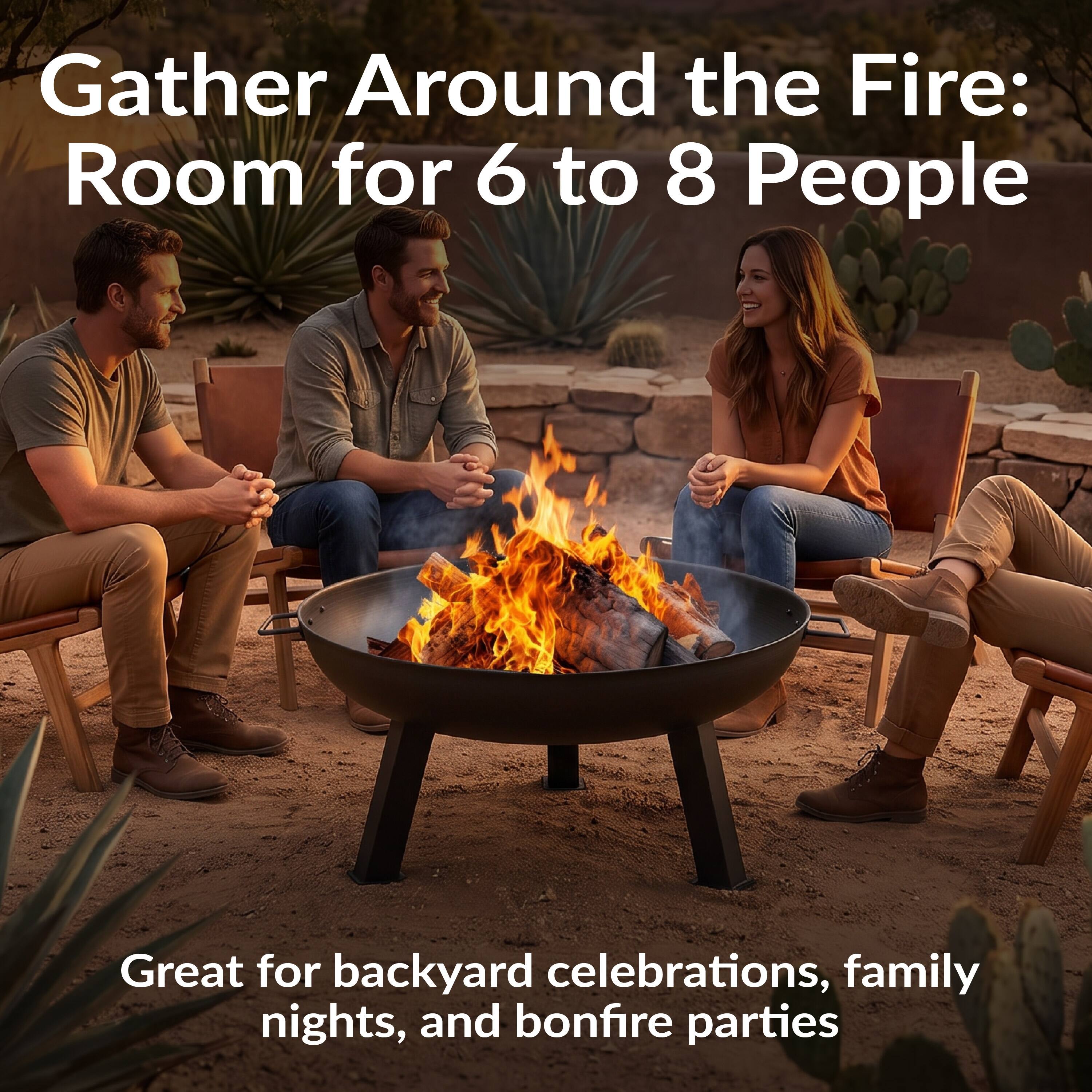 Gather Around the Fire: Room for 6 to 8 People

Great for backyard celebrations, family nights, and bonfire parties