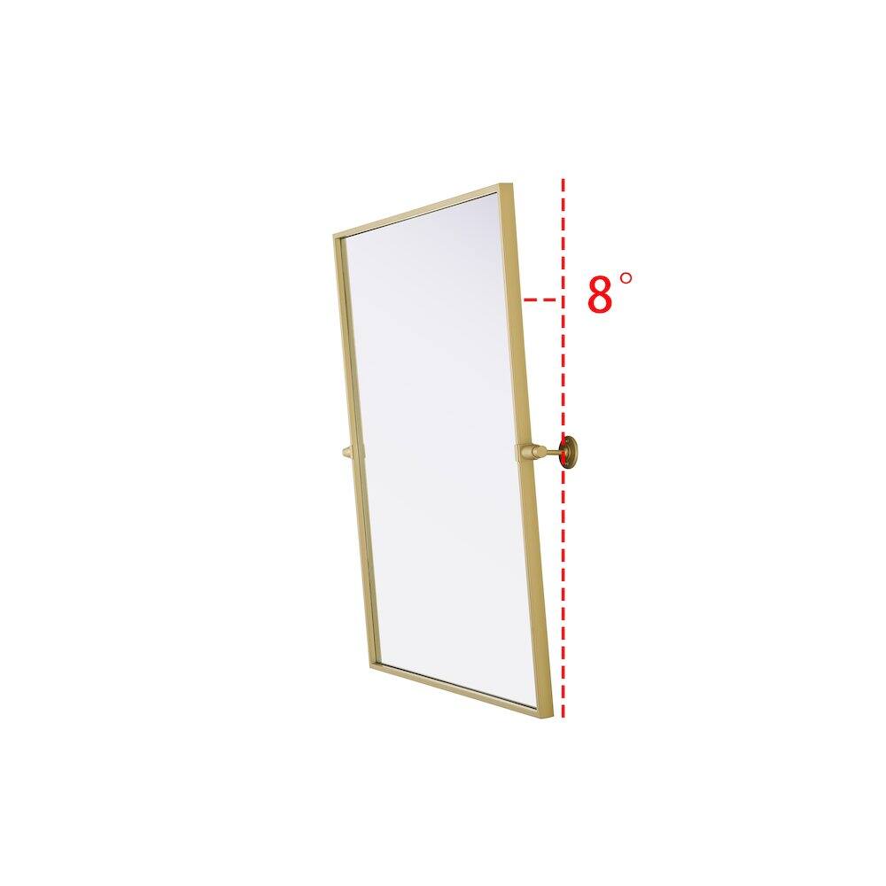 Alt View 4. Elegant Kitchen and Bath - Amoura 24X32 Pivot Mirror In Brass - Brass.