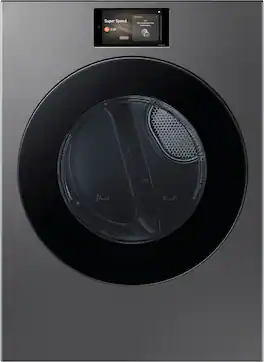 Samsung - 7.6 cu. ft. Bespoke AI Ultra Capacity Front Load Gas Dryer with AI Home - Dark Steel