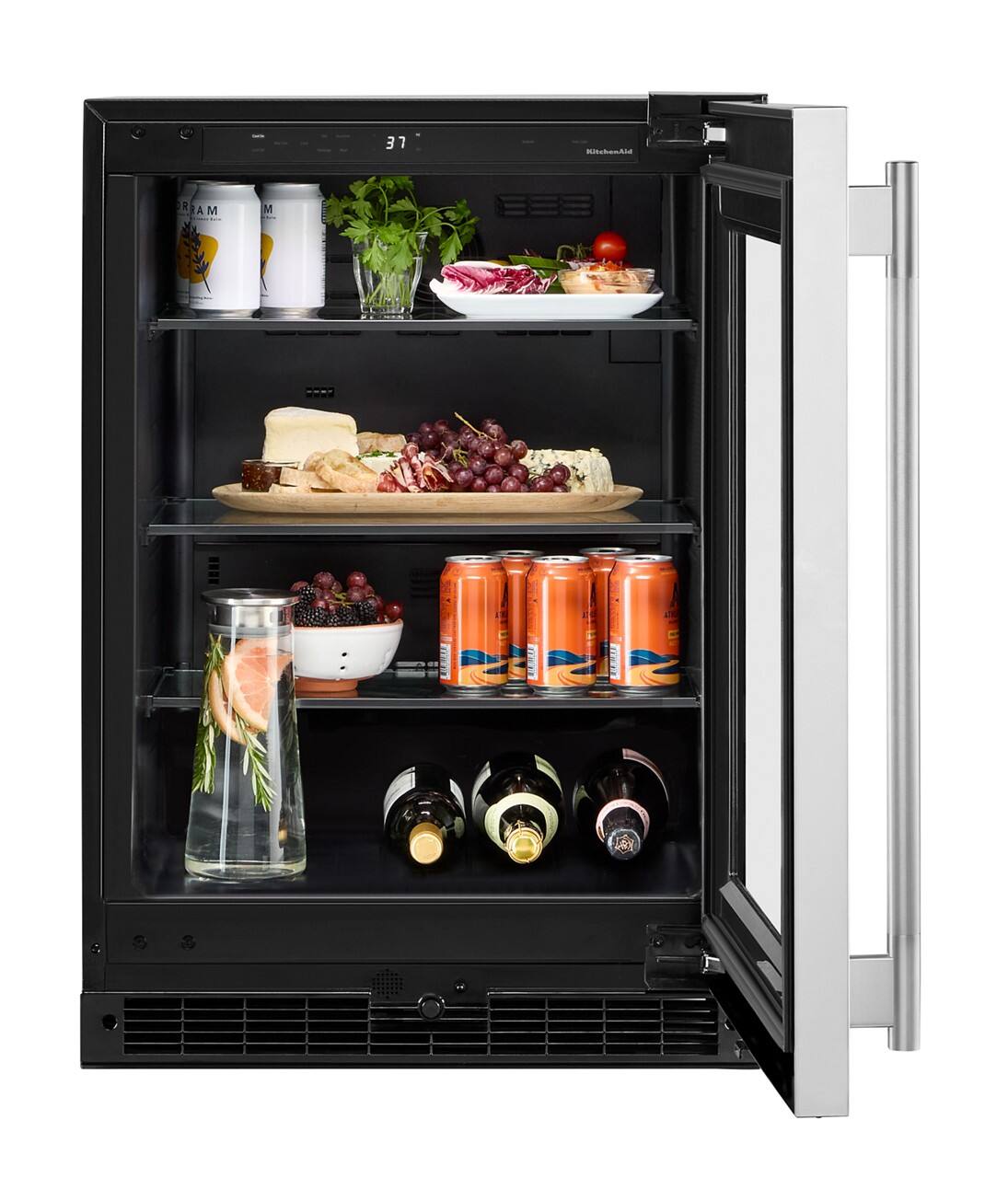 The text in the image reads:

"KitchenAid

37°

BEER
RAM
M"