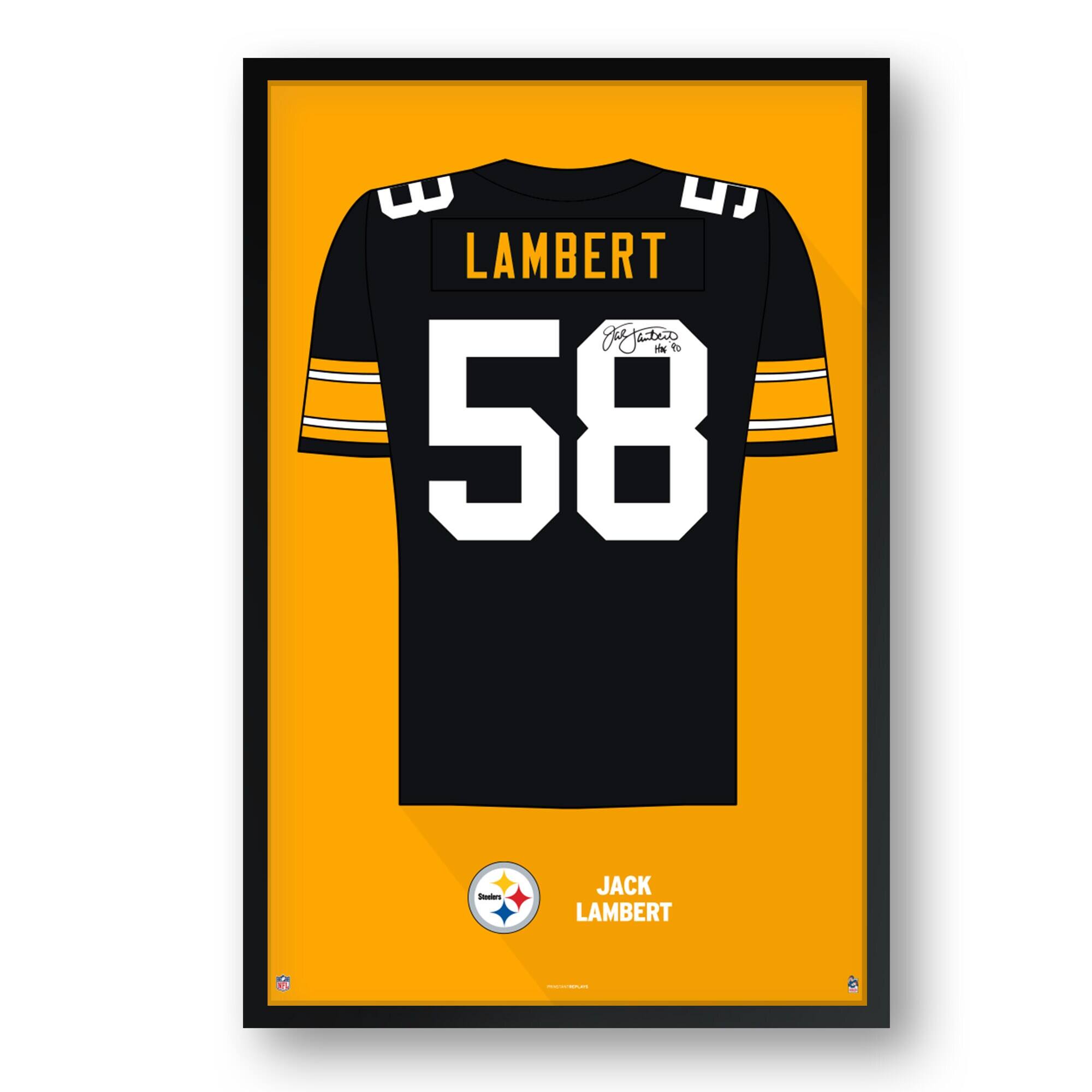 Jack Lambert Pittsburgh Steelers Framed 14" x 20" Retired Jersey Art Print