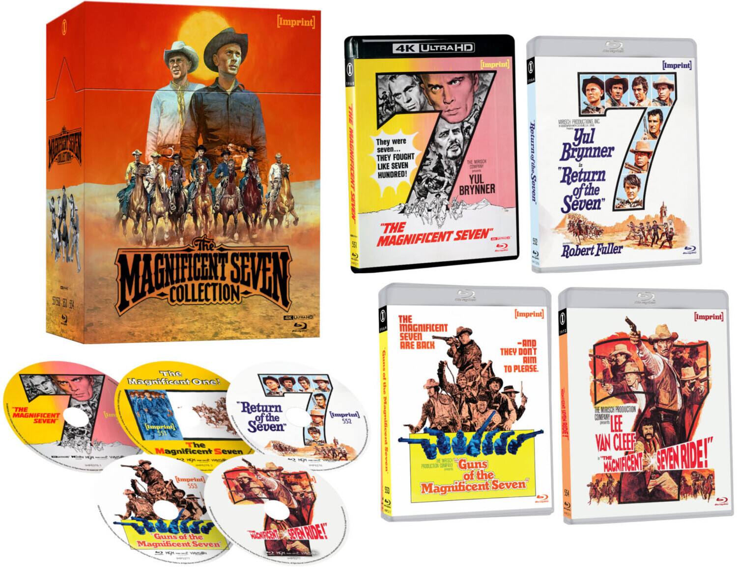 Alt View 1. The Magnificent Seven Collection (1960-1972)   - 4K Blu-Ray.
