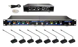 VocoPro - USB-CONFERENCE-8 Wireless Conference Microphone System with Audio Interface