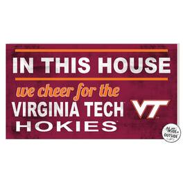 Jardine - Virginia Tech Hokies 11'' x 20'' Indoor/Outdoor In This House Sign - Maroon