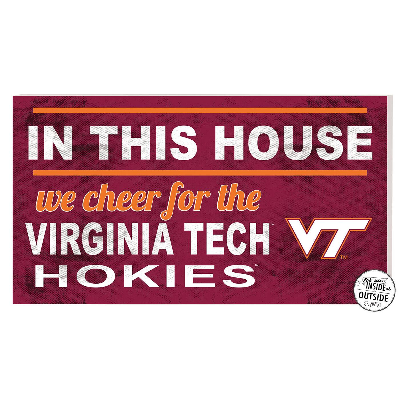 Virginia Tech Hokies 11'' x 20'' Indoor/Outdoor In This House Sign