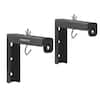 Front. Mount-It! - Universal Projector Screen Wall & Ceiling Mount Bracket with Adjustable Hooks for Most Roll-Up Screens, Black - Black.
