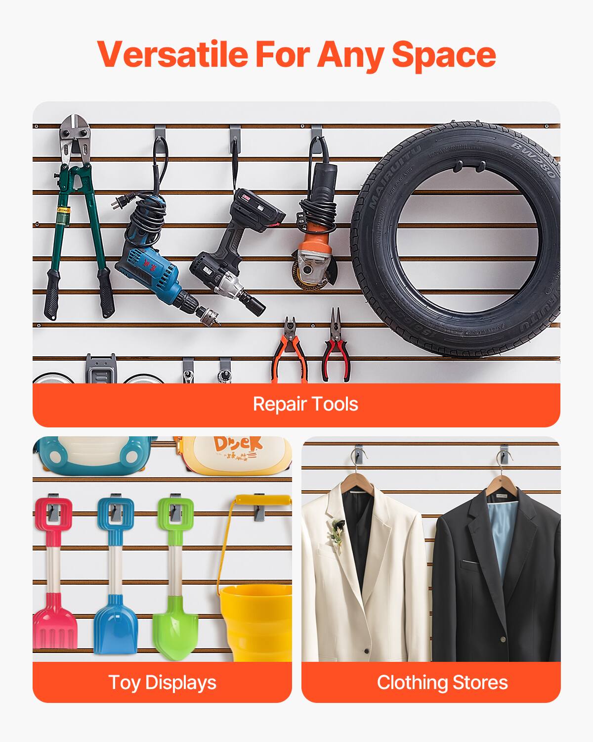 Versatile For Any Space

Repair Tools

Toy Displays

Clothing Stores
