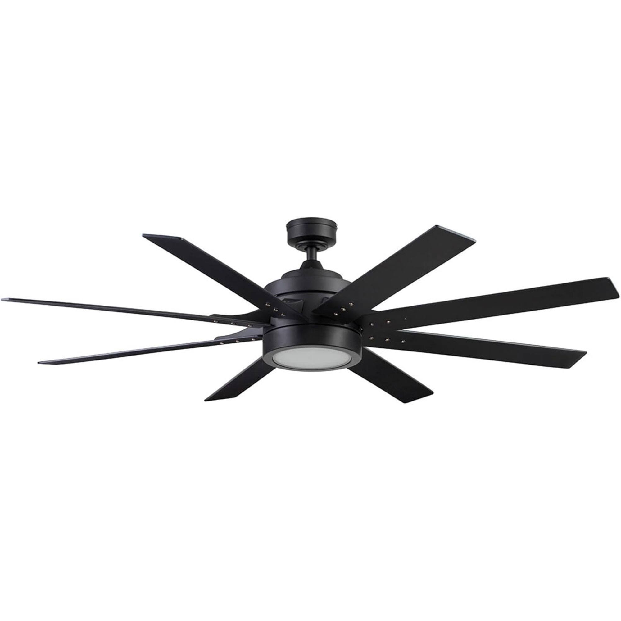 Front. Honeywell - Honeywell Xerxes Ceiling Fan, Quiet Motor and Remote Control, 62", Matte Black - Matte Black.