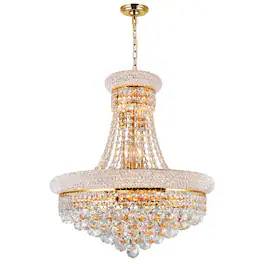CWI Lighting - Empire 14 Light Down Chandelier With Finish - Gold