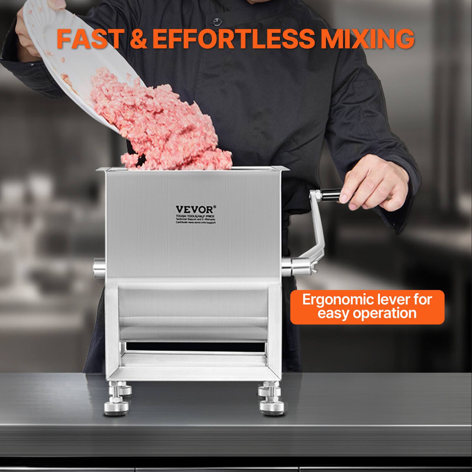 FAST & EFFORTLESS MIXING

VEVOR

Ergonomic lever for easy operation