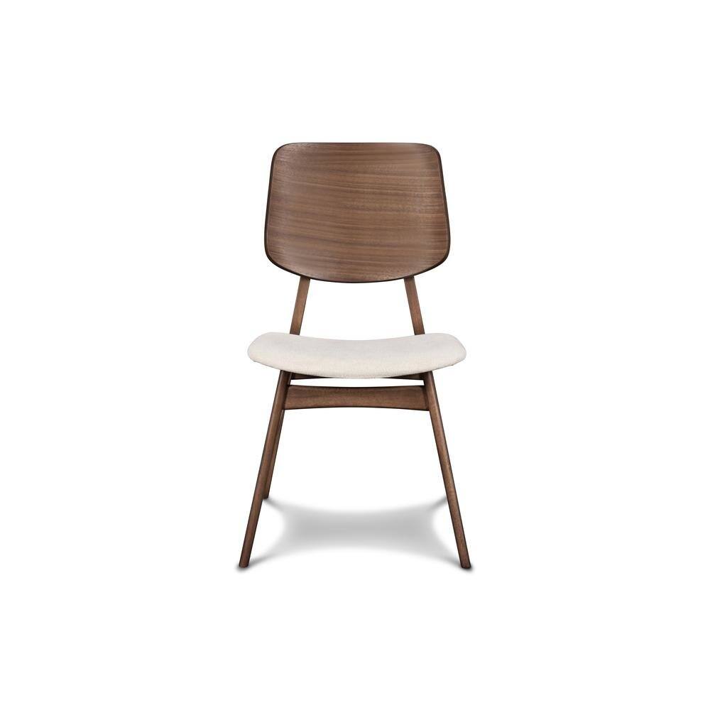 Back. FurniFact - Walnut Solid Wood Dining Chairs Set of 2 – Classic Chairs for Dining - Walnut.