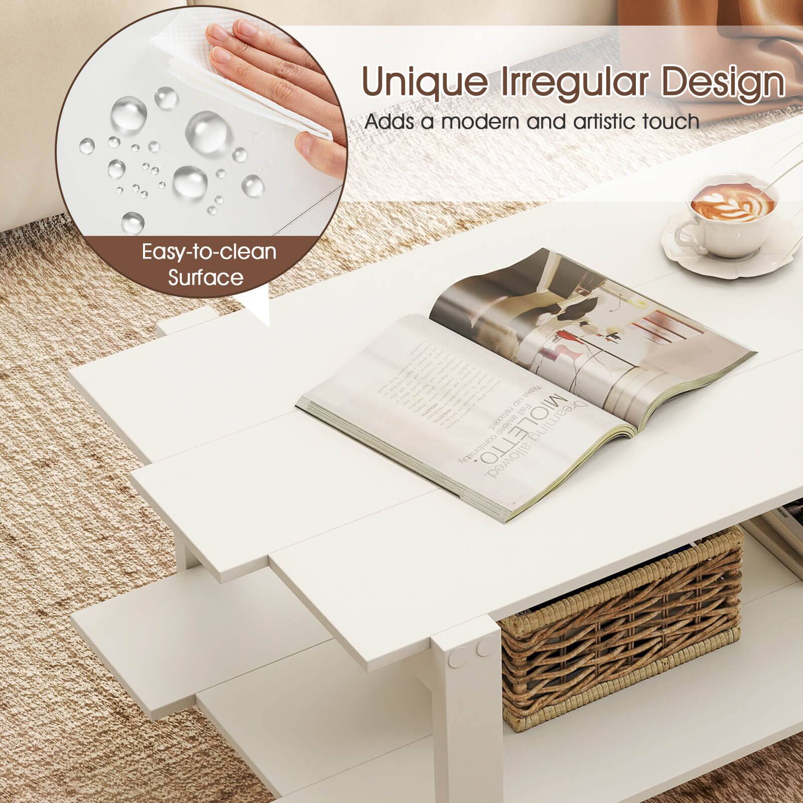 Unique Irregular Design  
Adds a modern and artistic touch  

Easy-to-clean Surface