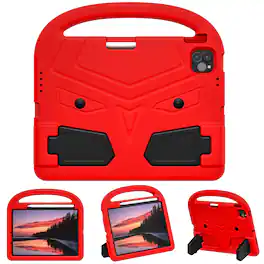 UUCOVER - Kids Case for iPad Air 11-inch M4 M3 M2 (2026/2025/2024),Shockproof EVA Case Handle Kickstand Cover - Red