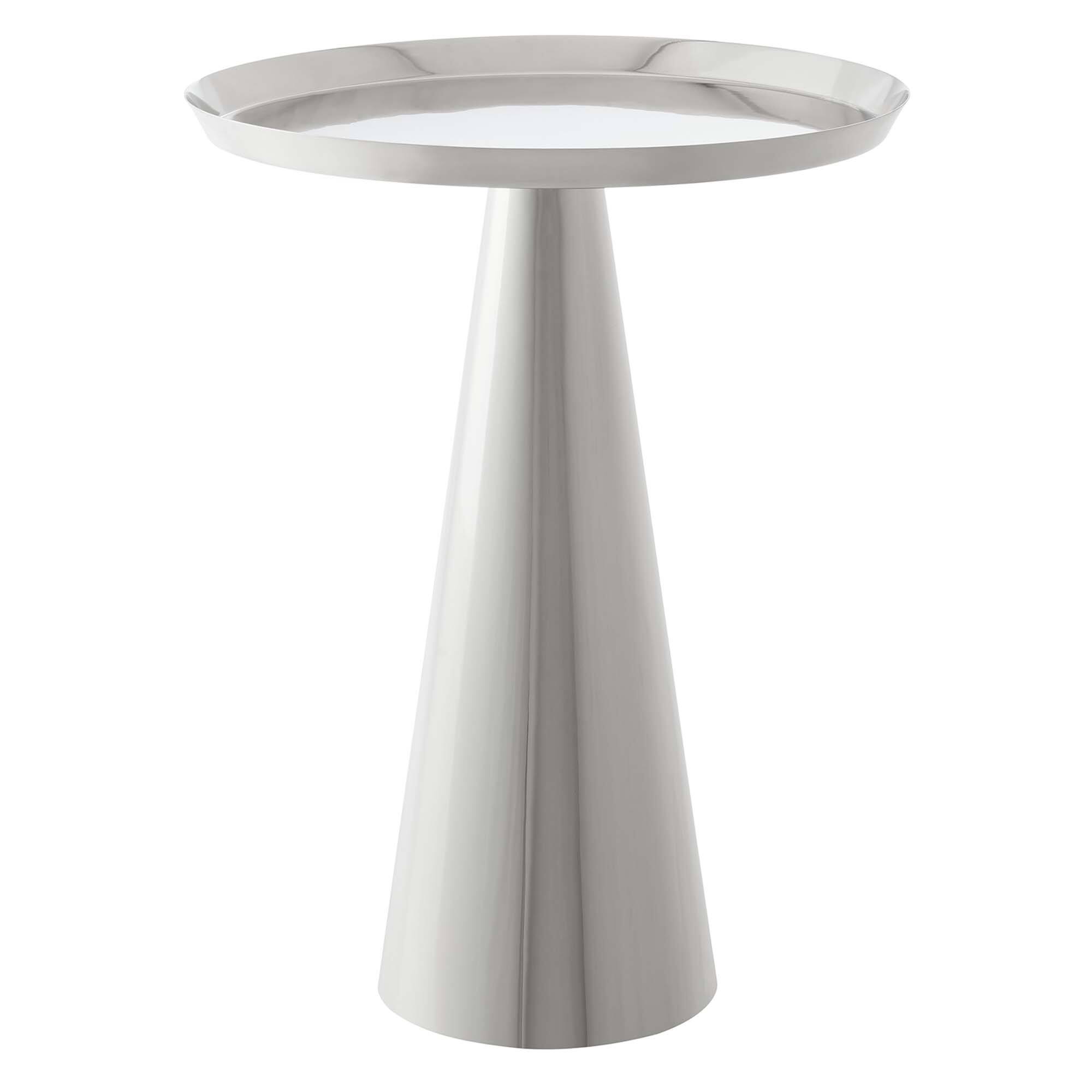 Angle. Modway - Maren Round Side Table by Modway - Nickel.