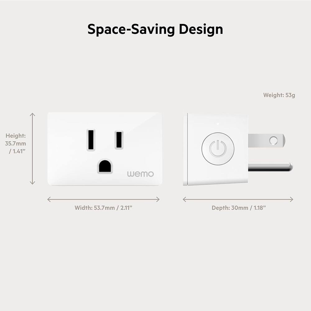 Angle. RTMB - Smart Plug with Thread, Works with Apple HomeKit, Easy NFC Setup - White.