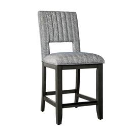 Manhattan Lane - Manny Counter Height Chair Set of 2, Bluish Gray Fabric Seat and Back - Bluish Gray, Gray