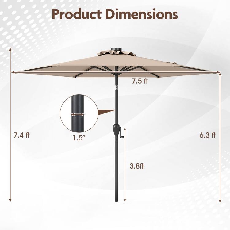 Product Dimensions: 7.5 ft, 7.4 ft, 1.5", 6.3 ft, 3.8 ft