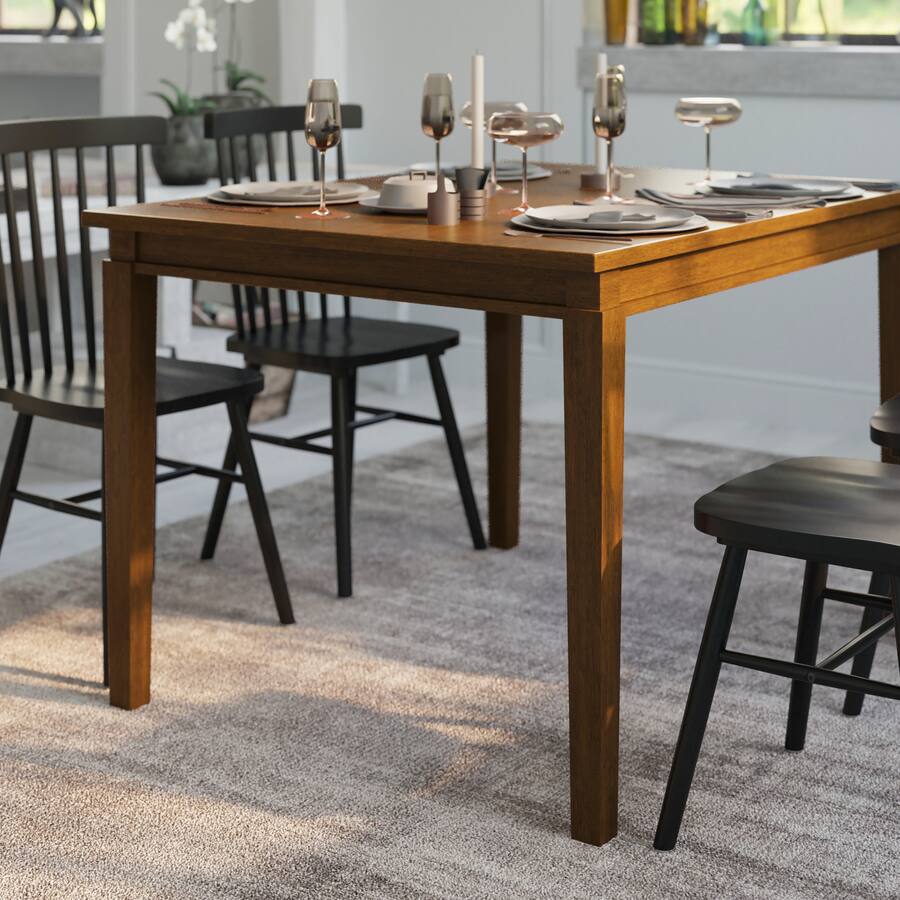 Emma + Oliver Cullen Wooden Dining Table Brown Matte 196861114380 ...