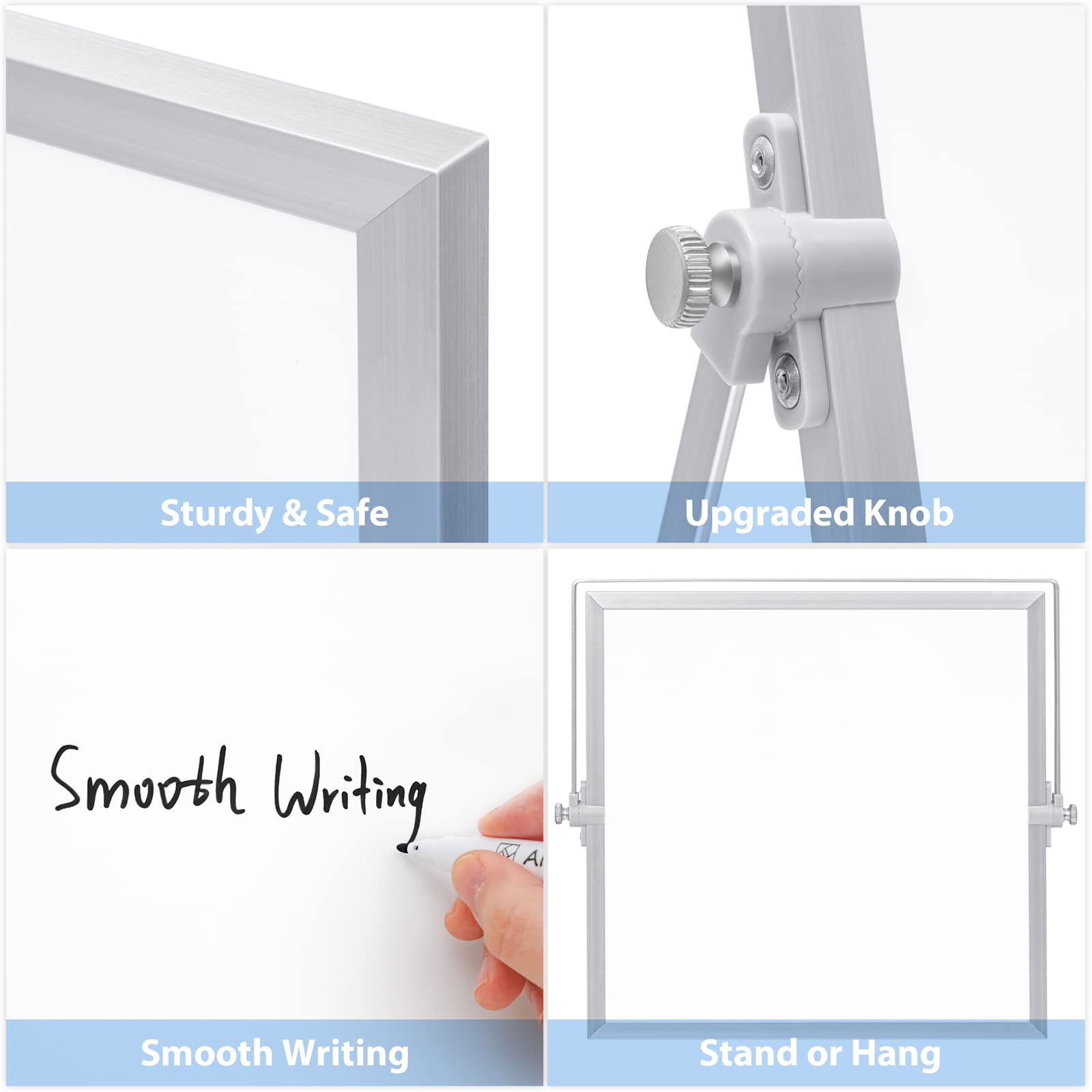 - Sturdy & Safe
- Upgraded Knob
- Smooth Writing
- Stand or Hang