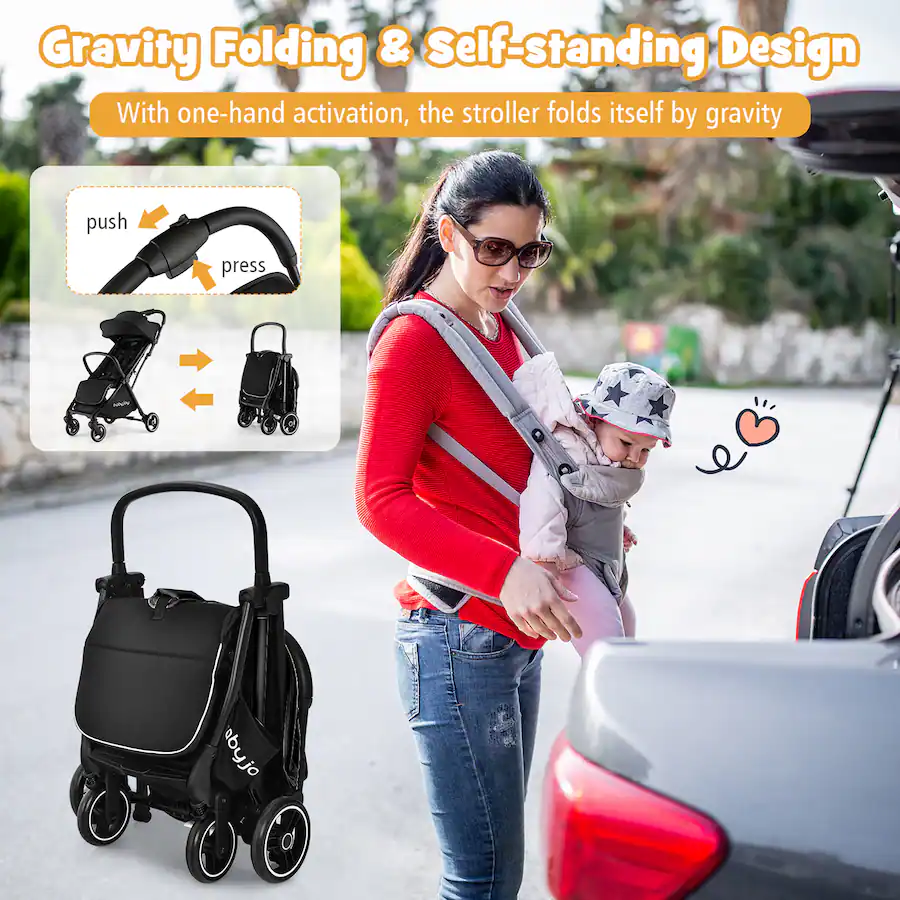 Stroller Frame Only Costway Portable Baby Stroller One Hand Fold Pushchair W/ Aluminum ...