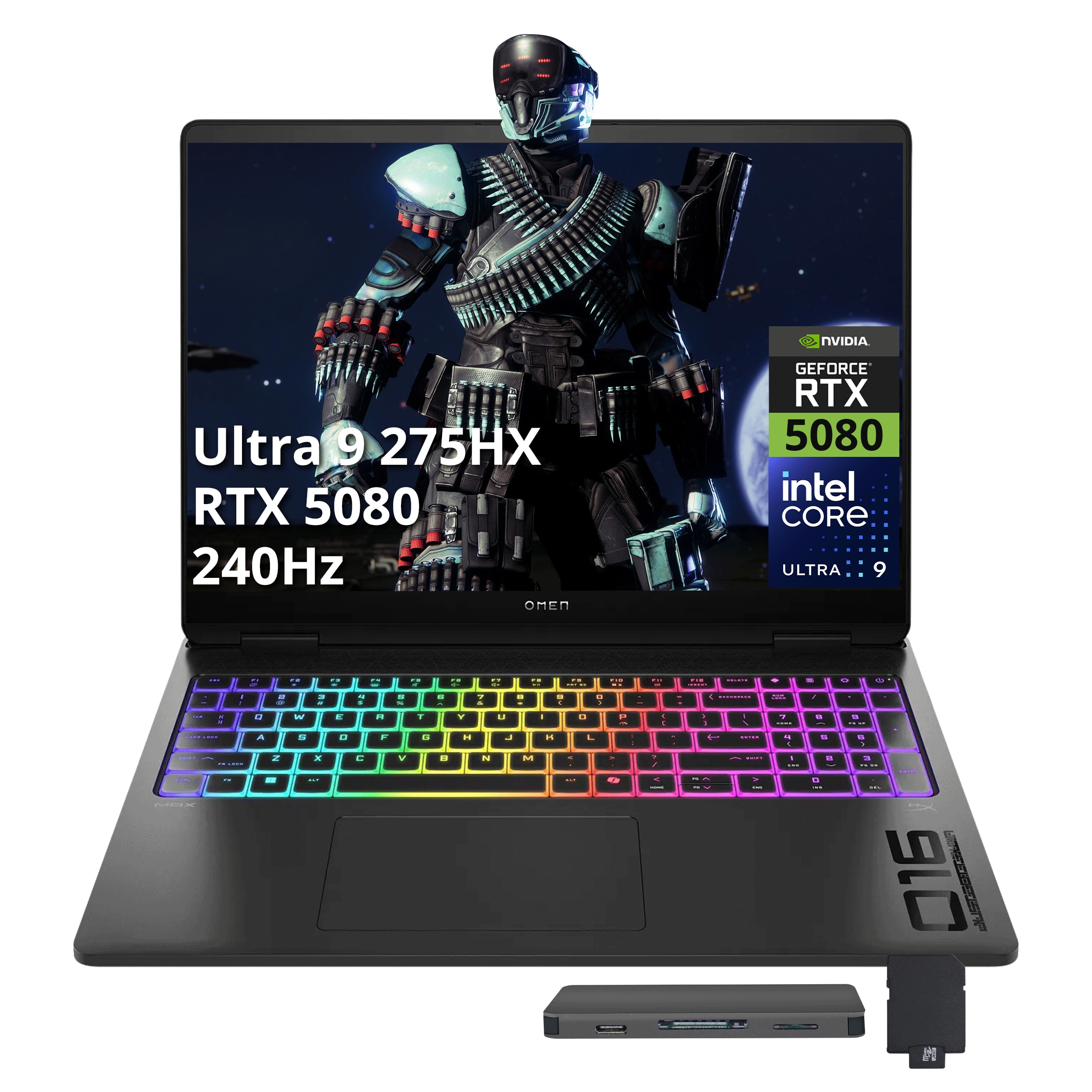 "HP - Upgraded - Omen MAX 16"" Gaming Laptop,Intel Core Ultra 9 275HX,32GB RAM,2TB SSD+1TB Dock Set,GeForce RTX 5080,Backlit,Win 11 Pro - Black" price history on PriceWatchPro