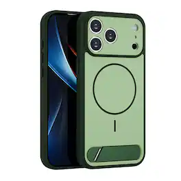 Dteck - Magnetic Case for Apple iPhone 17 Pro Max, Shockproof Protective Cover with Hidden Kickstand, Precise Camera Cutouts - Green
