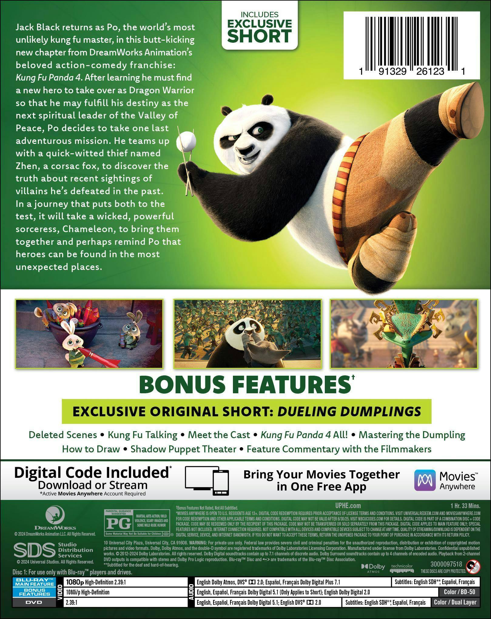 Back. Kung Fu Panda 4 - Limited Collector's Edition [Blu-ray].