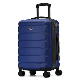Dapper Styles - Carry On Suitcase 16 Hardside Tsa Lock & Usb Port Lightweight Luggage Silent Double Spinner Wheels Maximum - Navy-22x14x9"