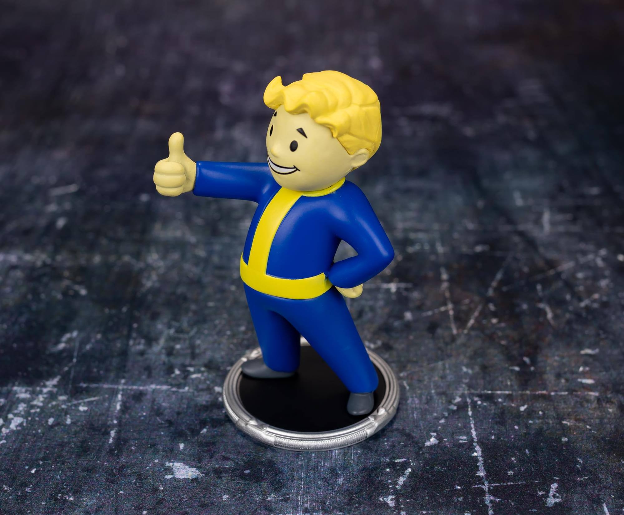 Alt View 3. Toynk - Fallout Vault Boy Thumbs-Up 3-Inch Mini Figure - Blue.