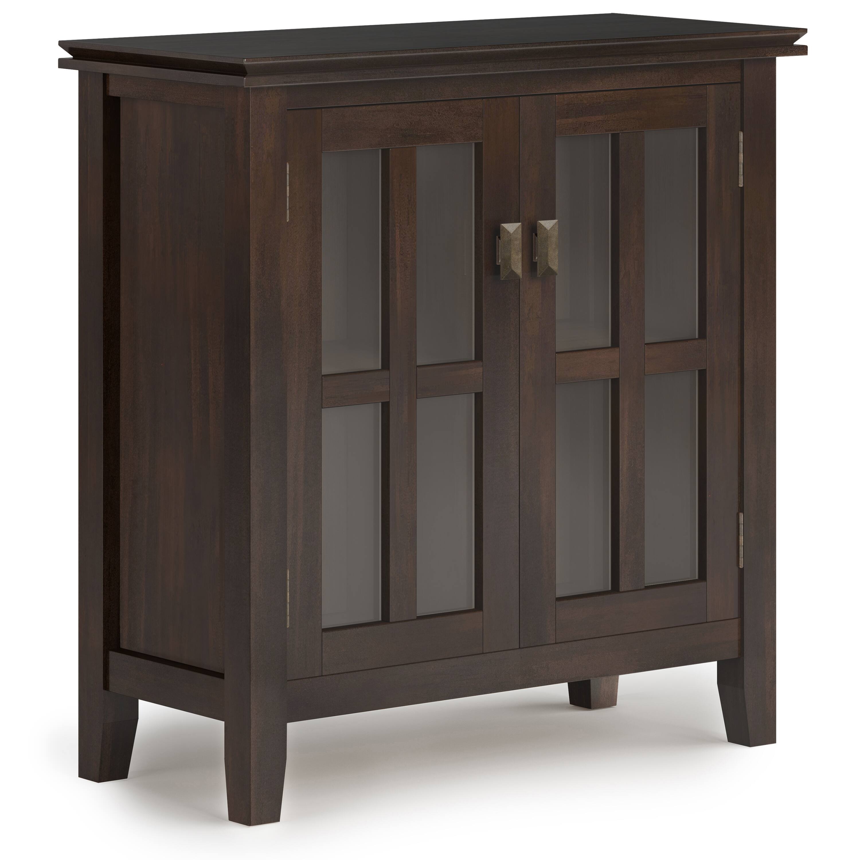 Simpli Home - Artisan Low Storage Cabinet - Tobacco Brown