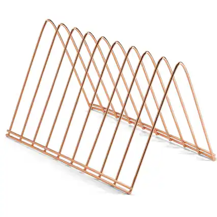 Front. Officemate - Officemate Triangle Wire Sorter 7" x 7" x 11" Desktop Sturdy Rose Gold Steel Wire - Rose Gold.