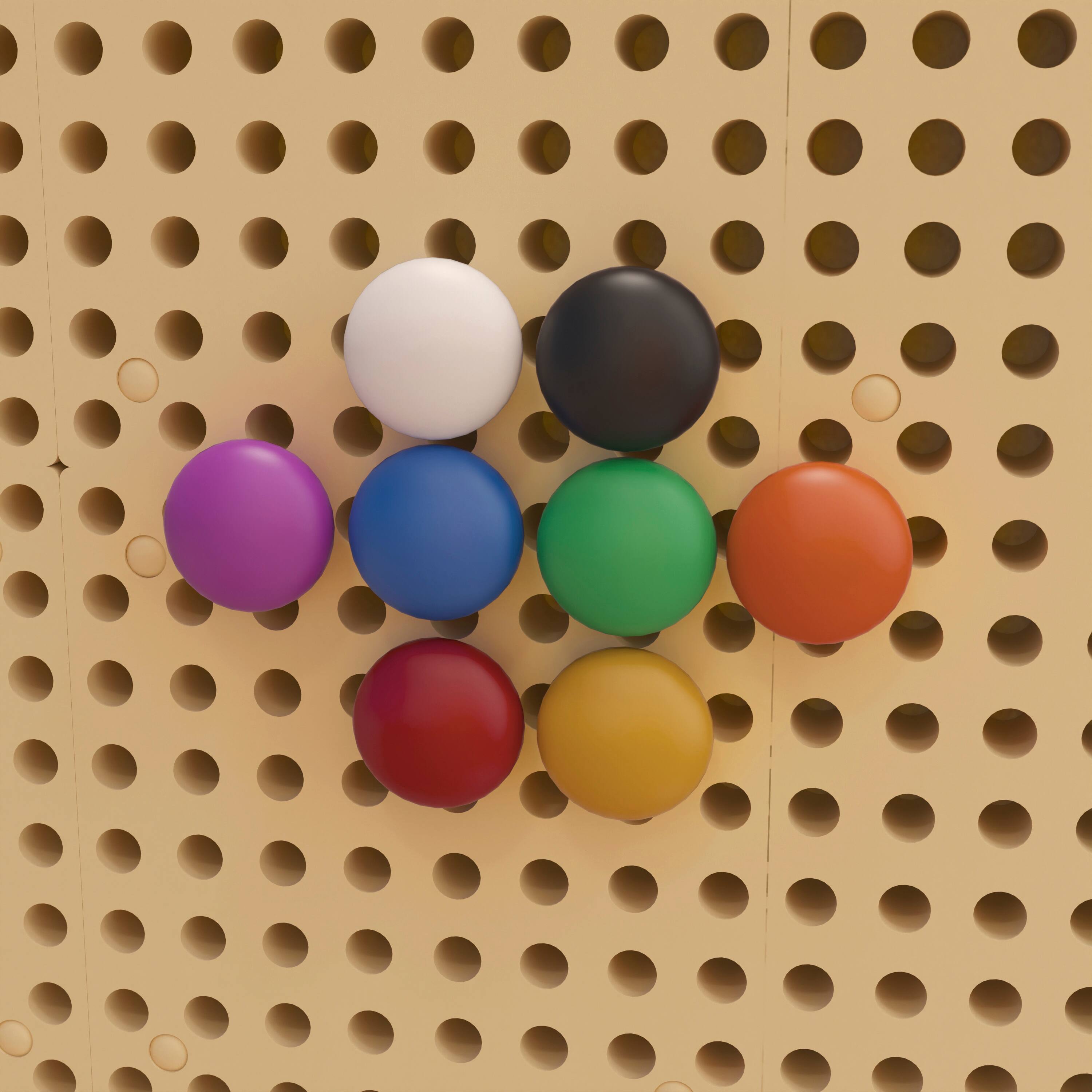Alt View 3. Flash Furniture - Bright Beginnings Commercial Grade 64 Piece Jumbo Peg Accessory Pack for Modular STEAM Walls (Not Included) - Multicolor - Multi.