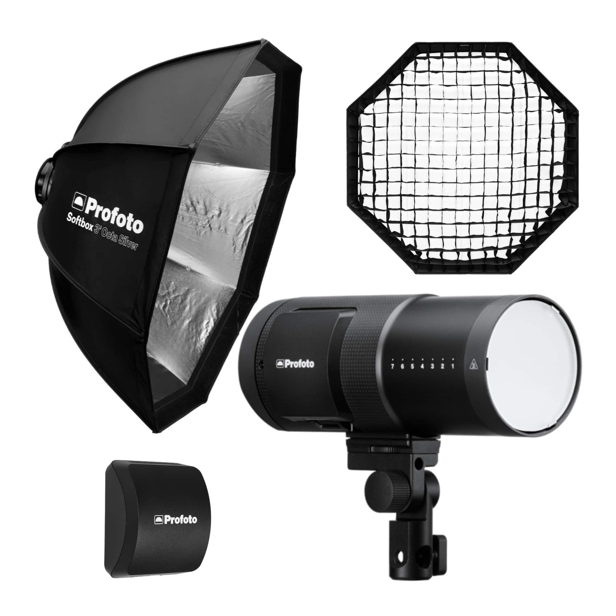 Profoto - B30 Monolight Bundle with Softbox, Softgrid and Battery
