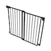 Front. VEVOR - Baby Gate for Stairs, 28-43 in Adjustable Width, 30 in High Dog Gate, No Bottom Bar, One-Handed Operation - Black.