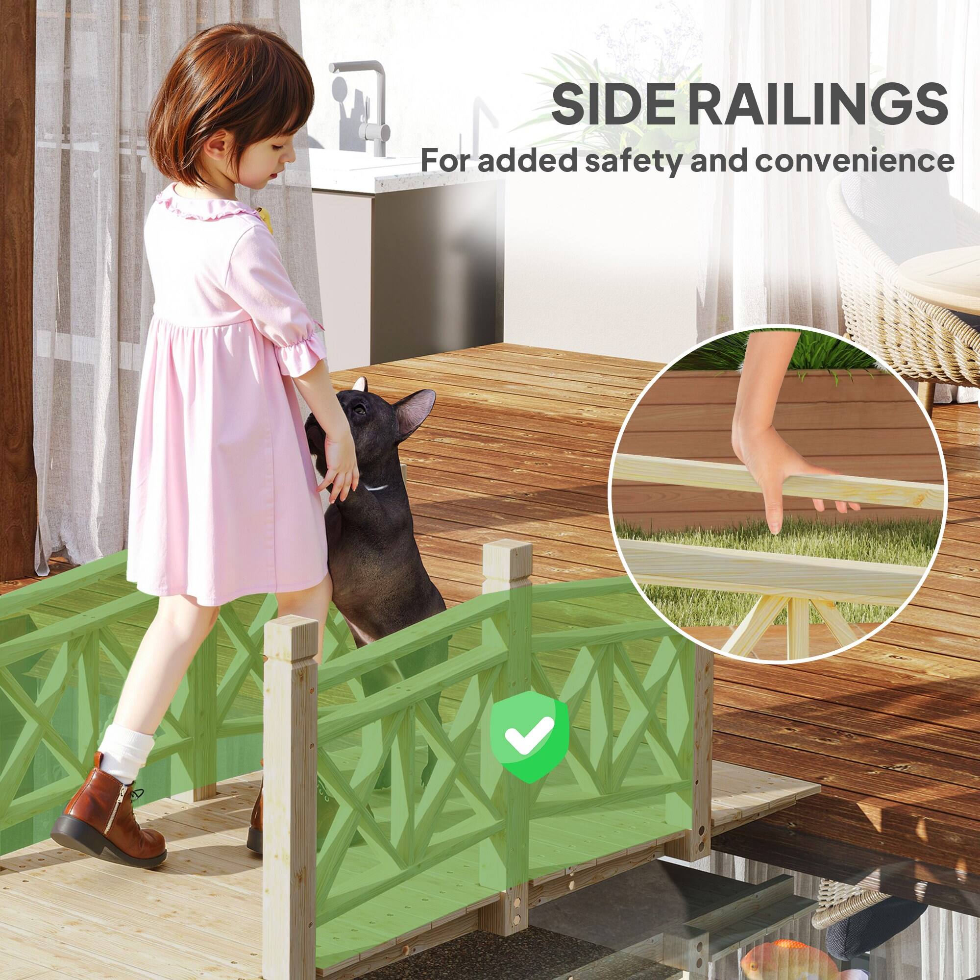 SIDE RAILINGS
For added safety and convenience