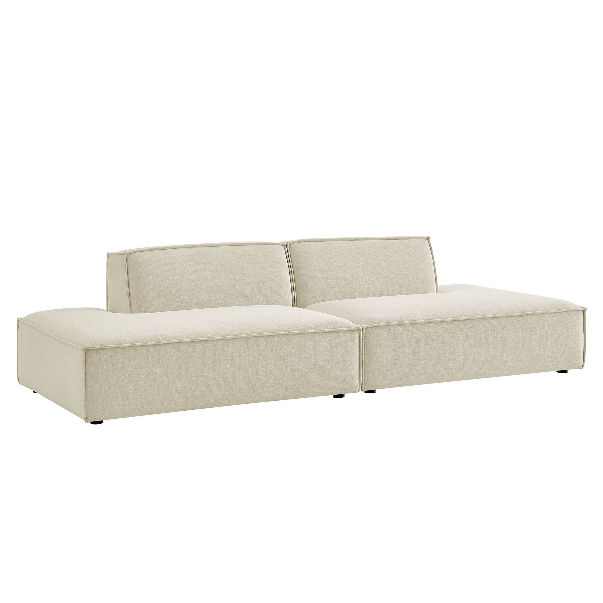Restore 2-Piece Performance Fabric Upholstered Modular Loveseat by Modway - Ecru price history on PriceWatchPro
